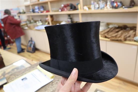 A top hat and a bowler hat